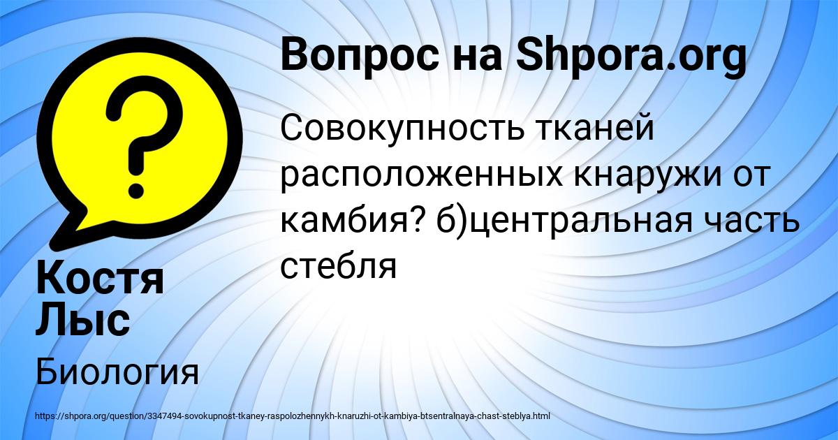 Картинка с текстом вопроса от пользователя Костя Лыс