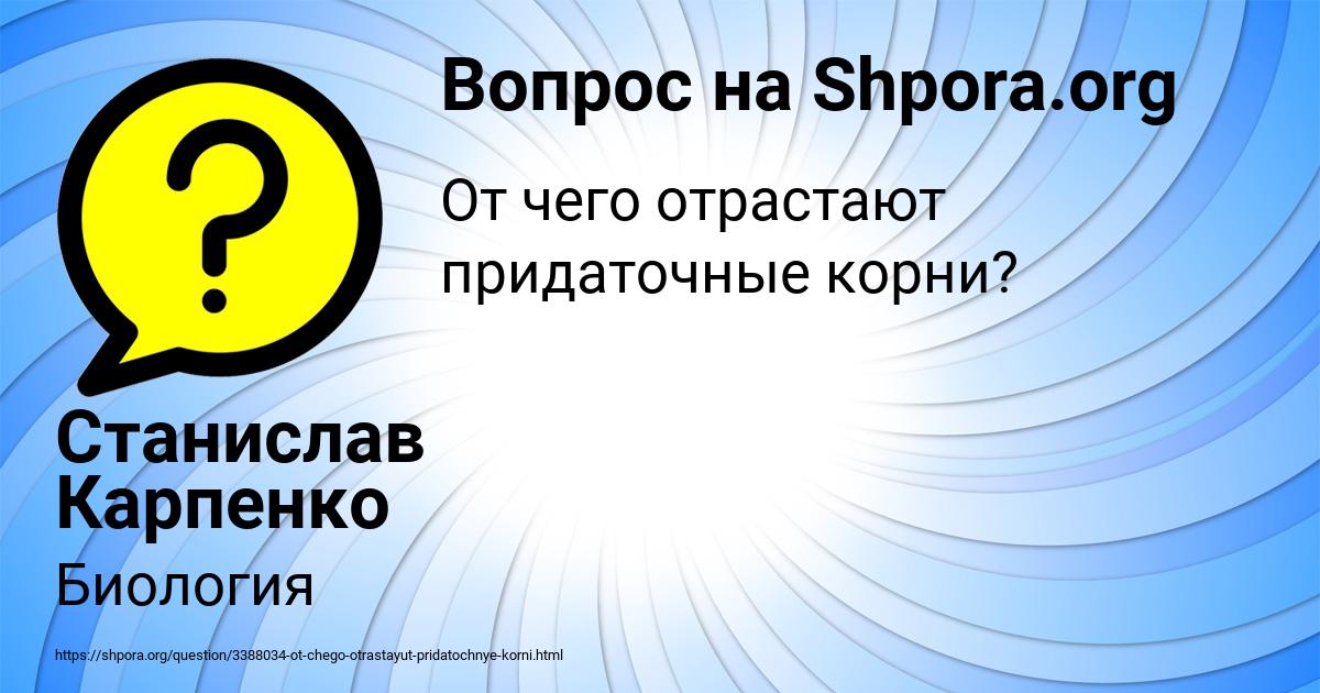 Картинка с текстом вопроса от пользователя Станислав Карпенко