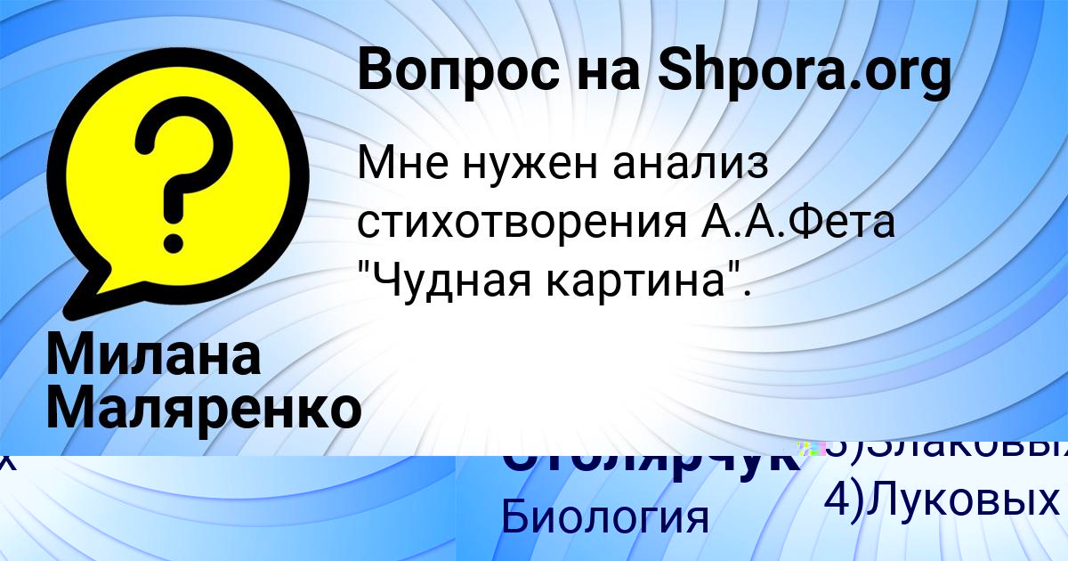 Картинка с текстом вопроса от пользователя Каролина Столярчук