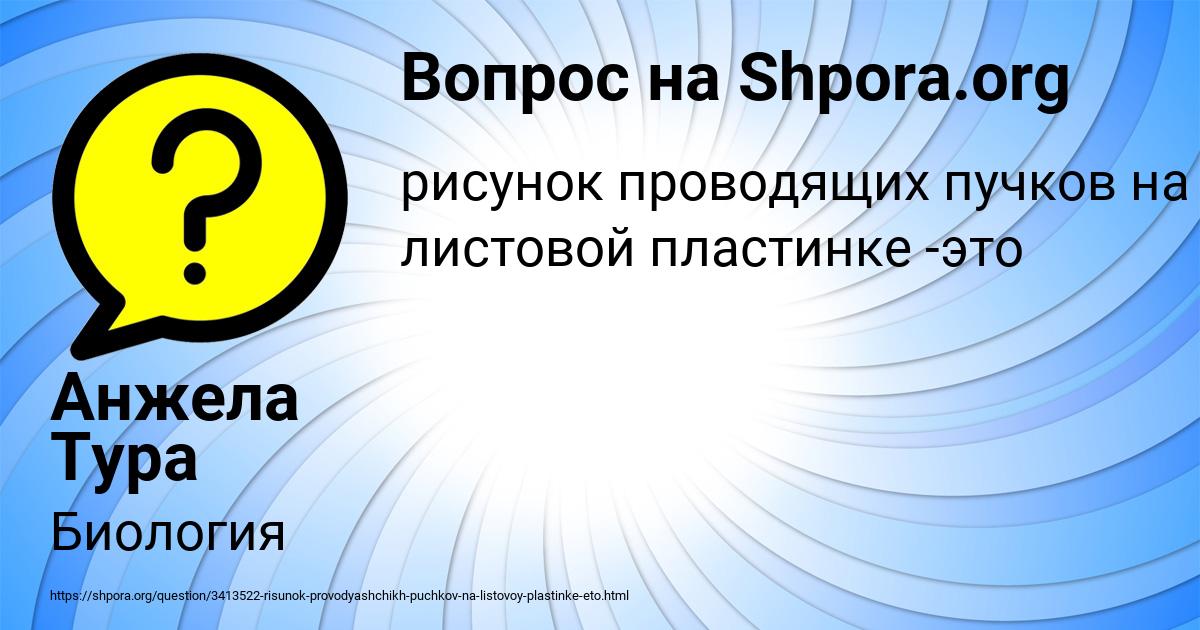 Картинка с текстом вопроса от пользователя Анжела Тура