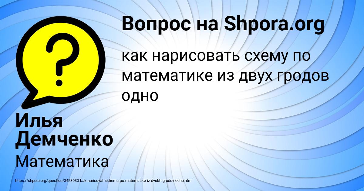 Картинка с текстом вопроса от пользователя Илья Демченко