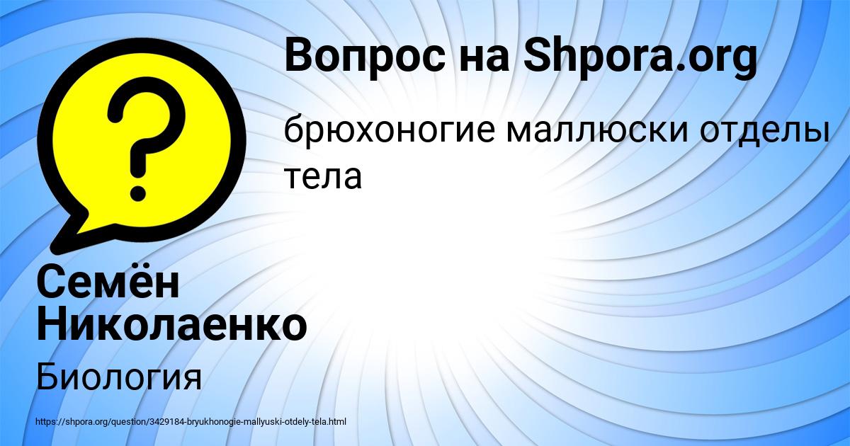 Картинка с текстом вопроса от пользователя Семён Николаенко