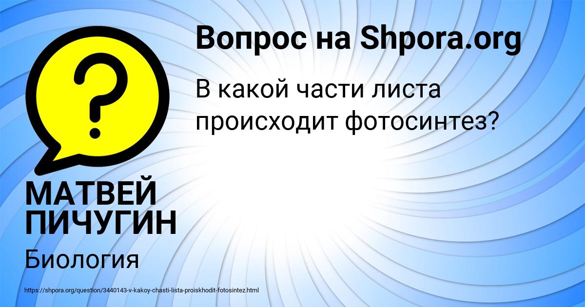 Картинка с текстом вопроса от пользователя МАТВЕЙ ПИЧУГИН