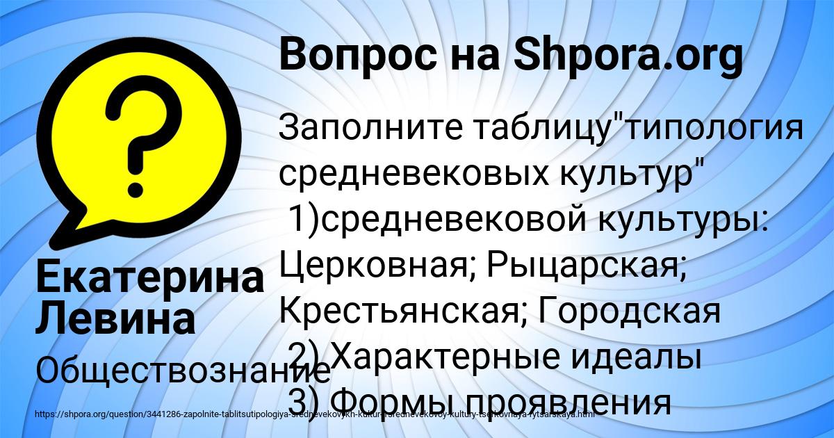 Картинка с текстом вопроса от пользователя Екатерина Левина