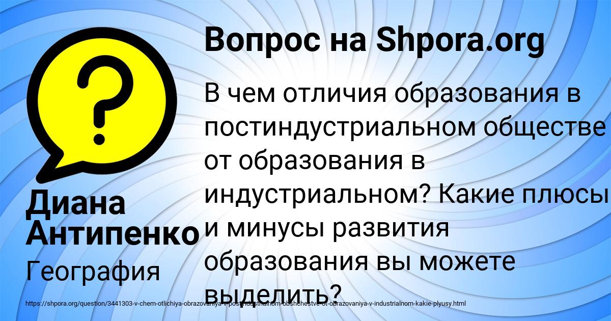 Картинка с текстом вопроса от пользователя Диана Антипенко