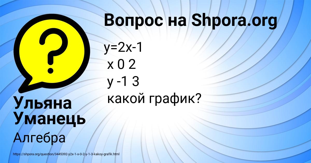 Картинка с текстом вопроса от пользователя Ульяна Уманець