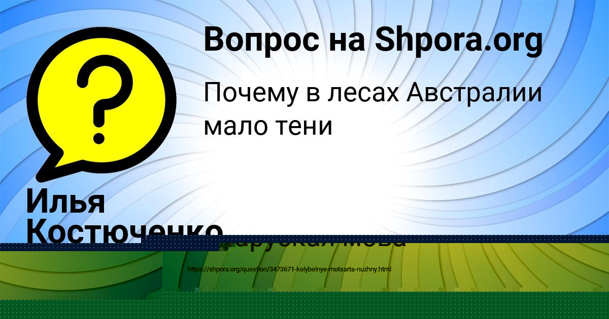 Картинка с текстом вопроса от пользователя Илья Костюченко