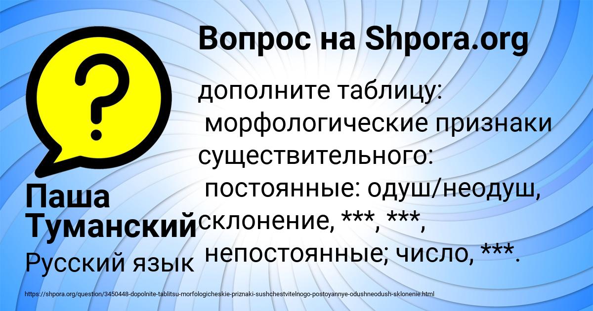 Картинка с текстом вопроса от пользователя Паша Туманский