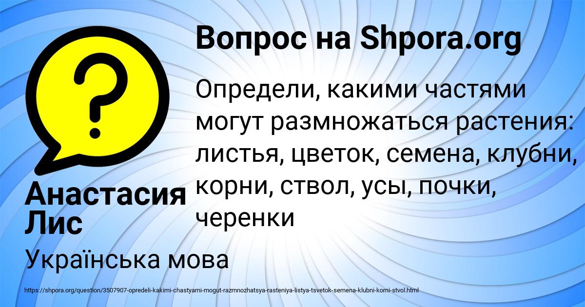 Картинка с текстом вопроса от пользователя Анастасия Лис