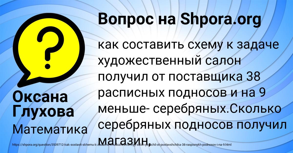 Картинка с текстом вопроса от пользователя Оксана Глухова