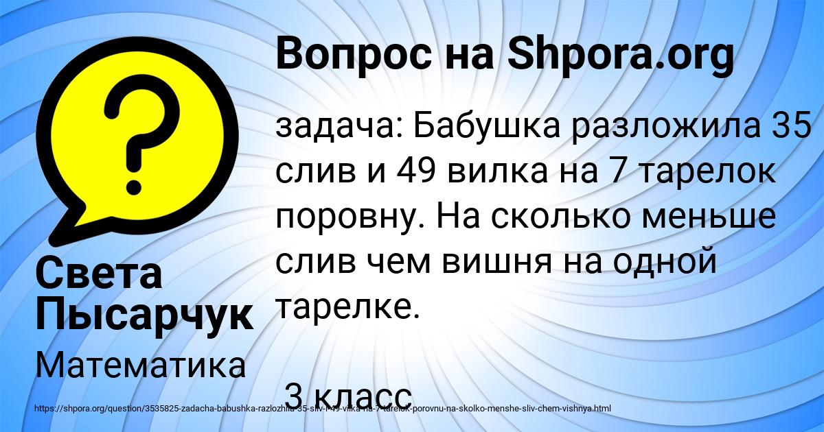 Картинка с текстом вопроса от пользователя Света Пысарчук