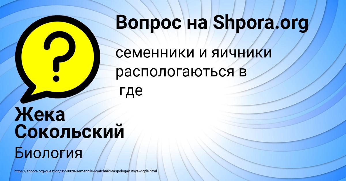 Картинка с текстом вопроса от пользователя Жека Сокольский