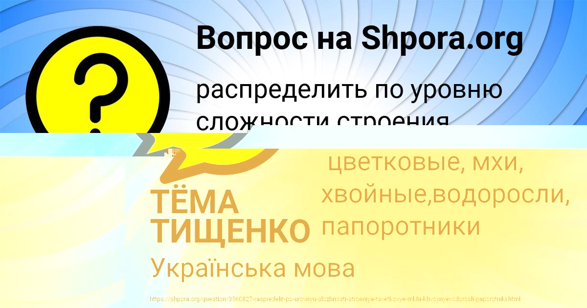 Картинка с текстом вопроса от пользователя ТЁМА ТИЩЕНКО