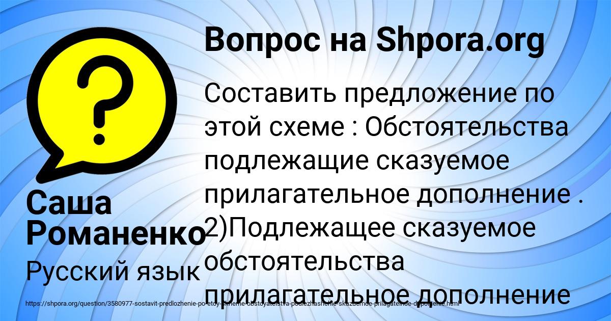Картинка с текстом вопроса от пользователя Саша Романенко