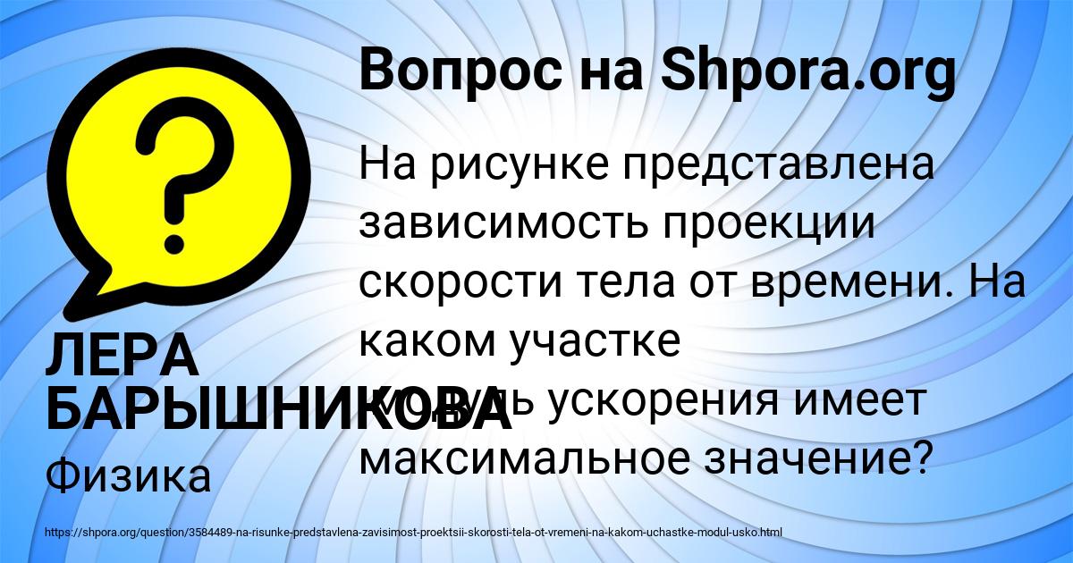 Картинка с текстом вопроса от пользователя ЛЕРА БАРЫШНИКОВА