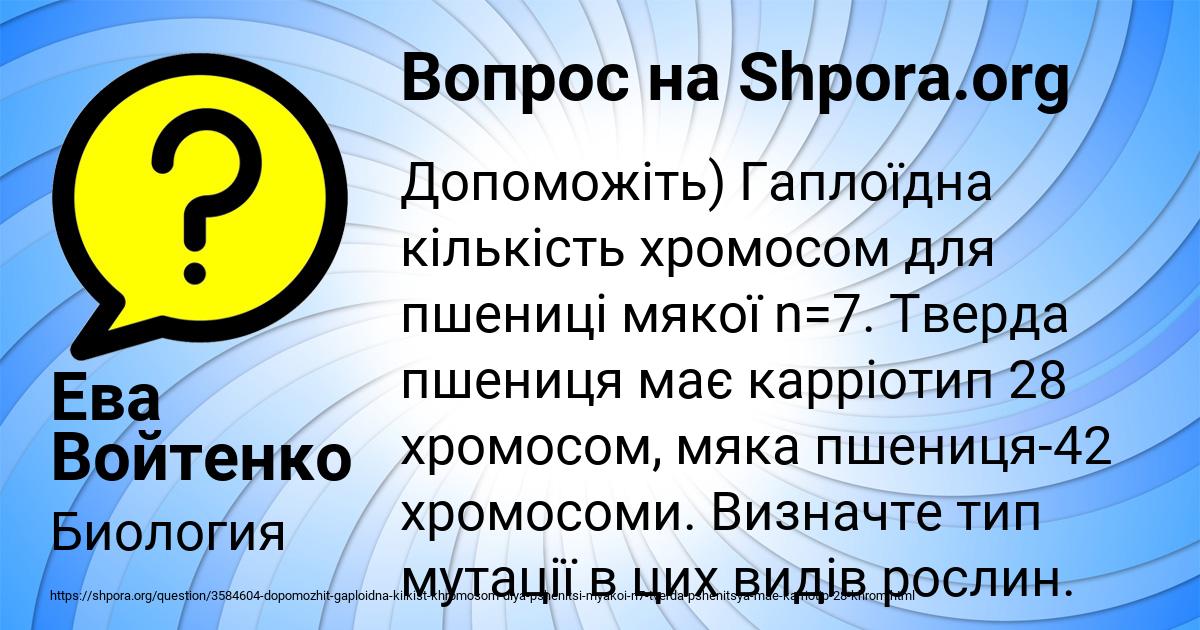 Картинка с текстом вопроса от пользователя Ева Войтенко