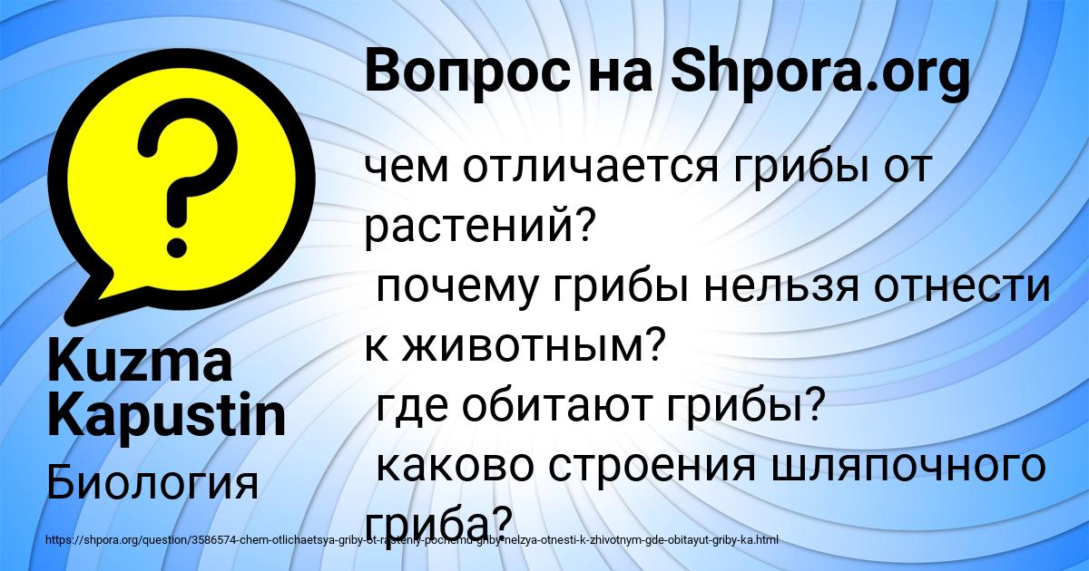 Картинка с текстом вопроса от пользователя Kuzma Kapustin