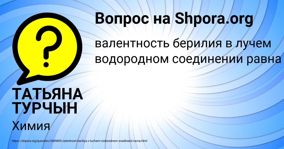 Картинка с текстом вопроса от пользователя ТАТЬЯНА ТУРЧЫН