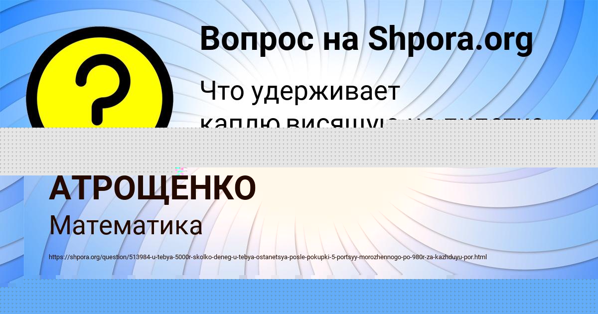 Картинка с текстом вопроса от пользователя ВАСИЛИСА ПИЛИПЕНКО