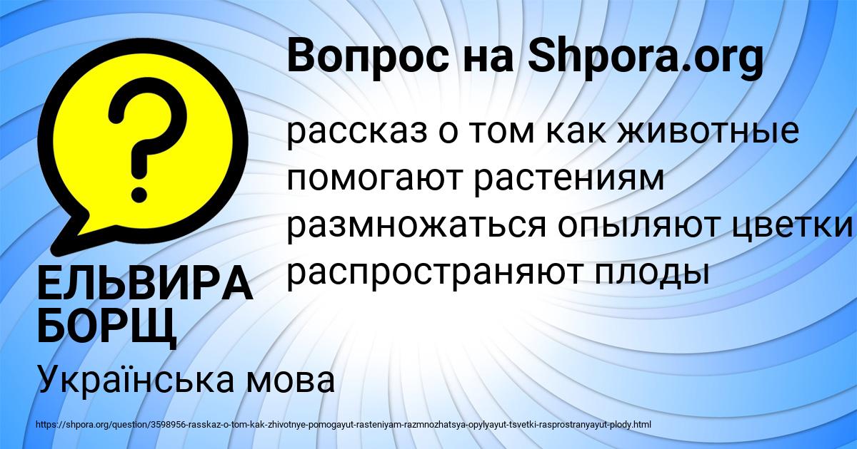 Картинка с текстом вопроса от пользователя ЕЛЬВИРА БОРЩ