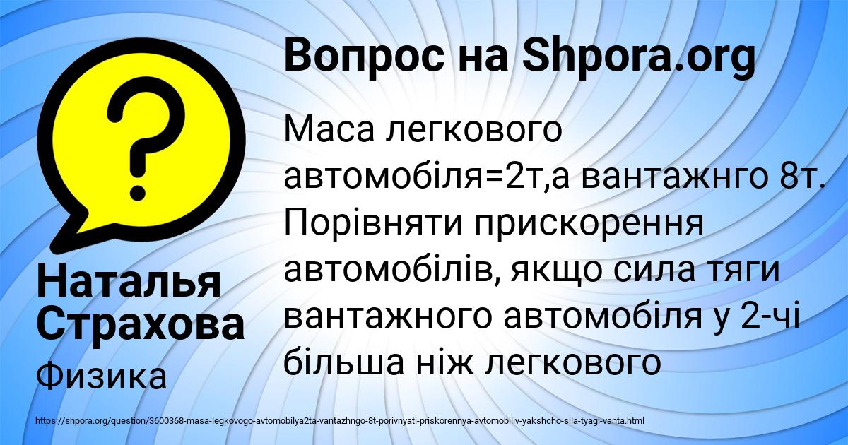 Картинка с текстом вопроса от пользователя Наталья Страхова