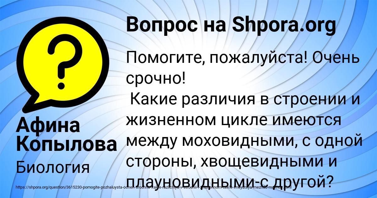 Картинка с текстом вопроса от пользователя Афина Копылова