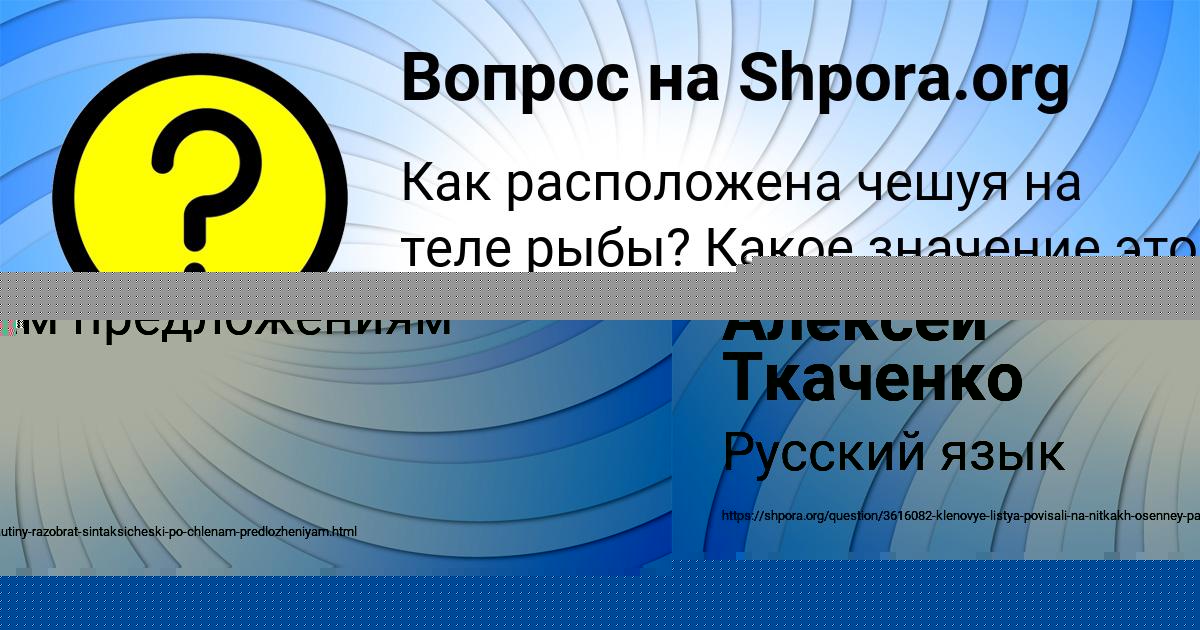 Картинка с текстом вопроса от пользователя Алексей Ткаченко