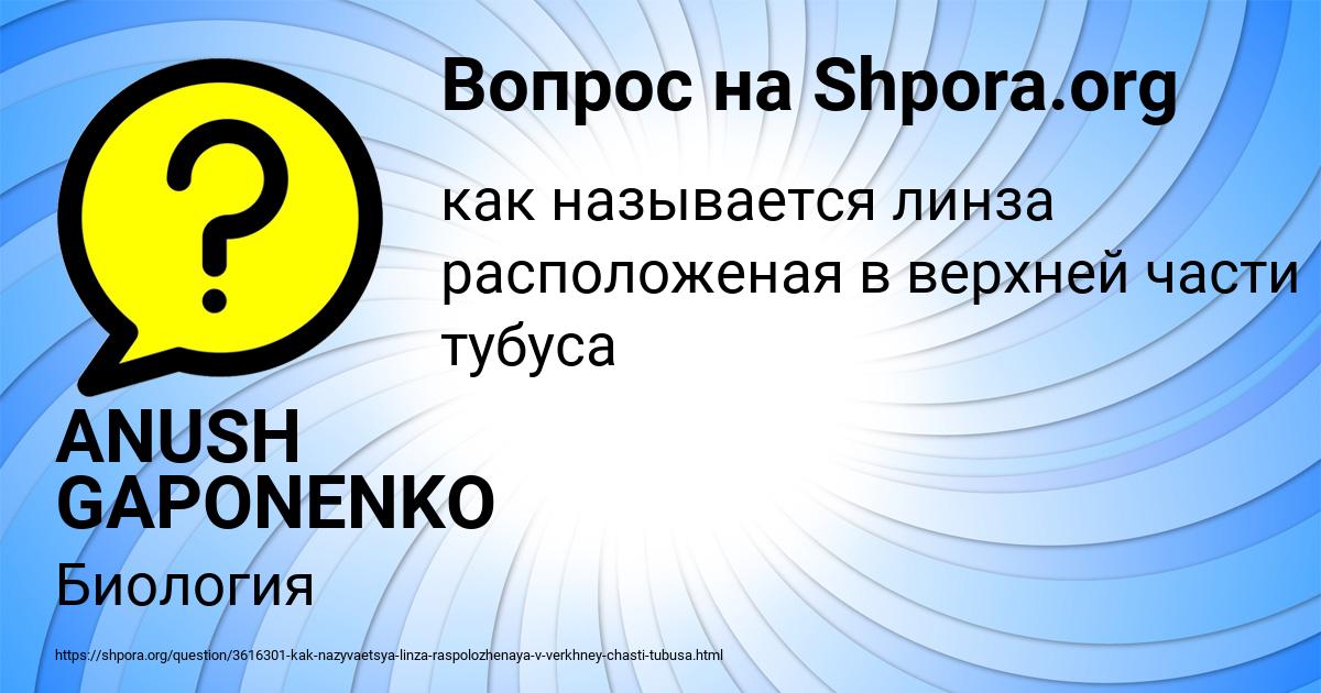 Картинка с текстом вопроса от пользователя ANUSH GAPONENKO