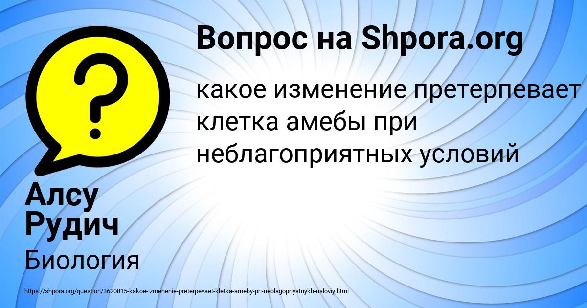 Картинка с текстом вопроса от пользователя Алсу Рудич