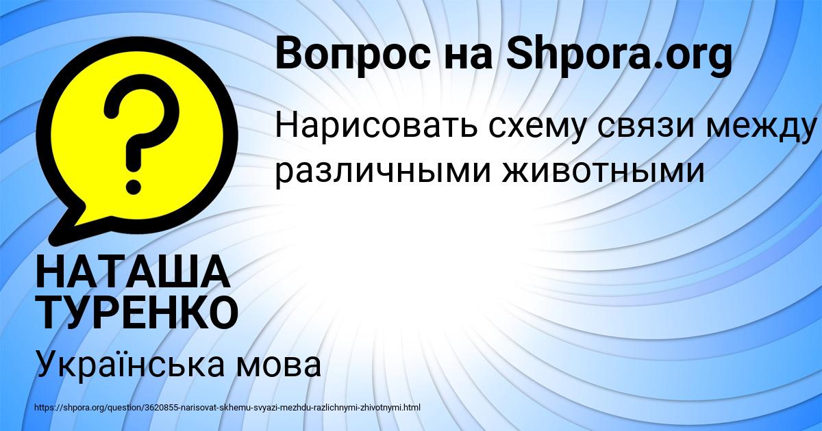 Картинка с текстом вопроса от пользователя НАТАША ТУРЕНКО