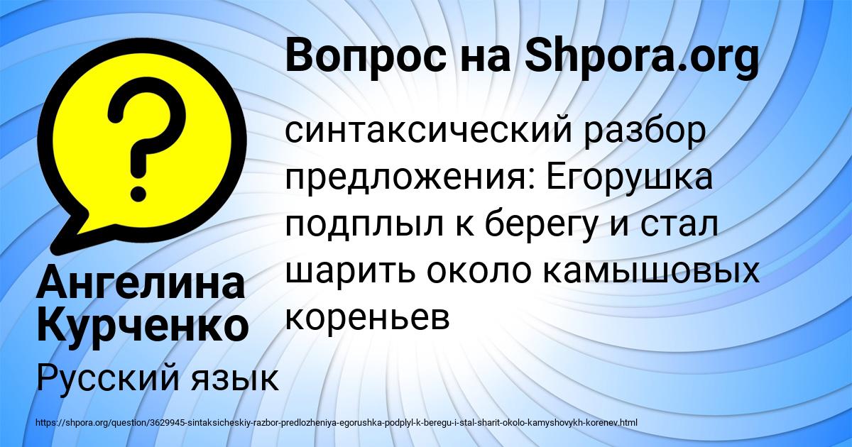 Картинка с текстом вопроса от пользователя Ангелина Курченко