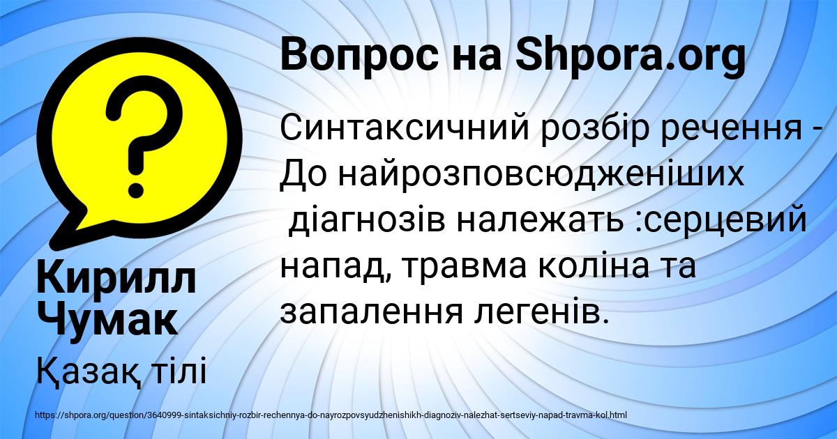 Картинка с текстом вопроса от пользователя Кирилл Чумак
