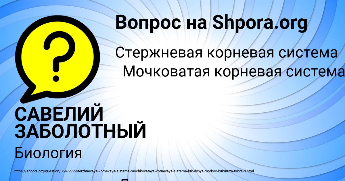Картинка с текстом вопроса от пользователя САВЕЛИЙ ЗАБОЛОТНЫЙ