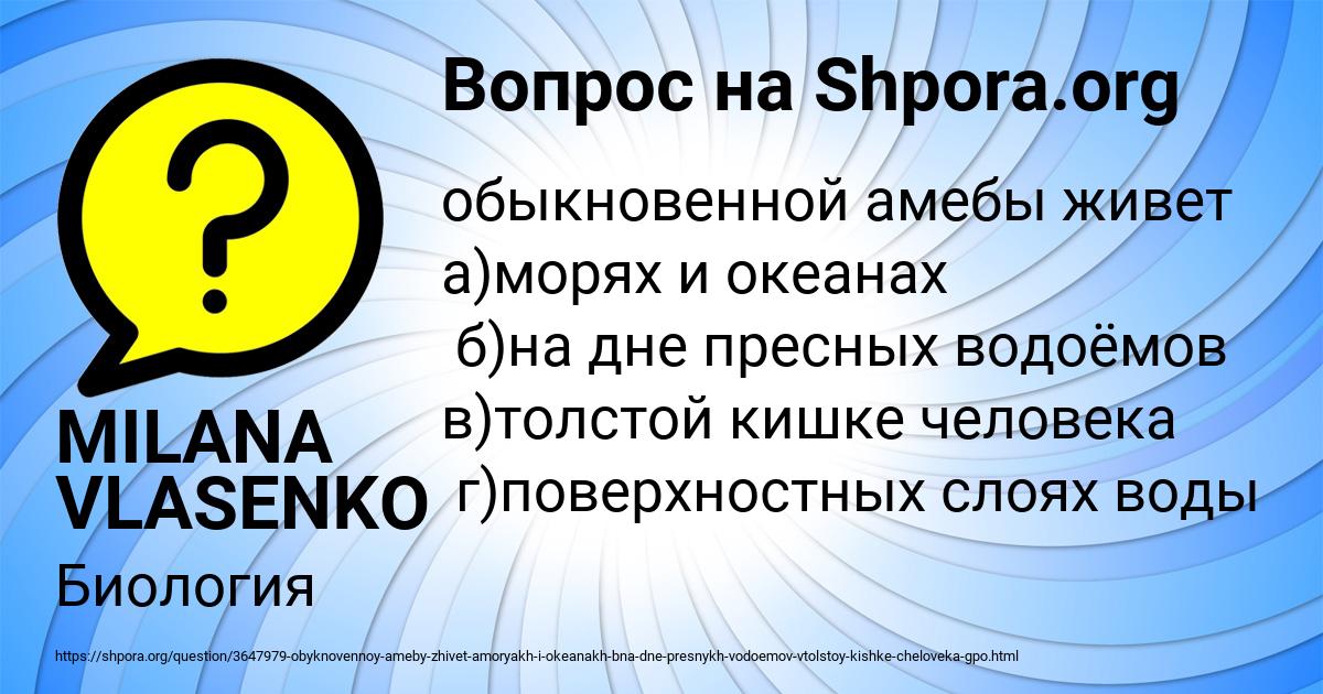 Картинка с текстом вопроса от пользователя MILANA VLASENKO