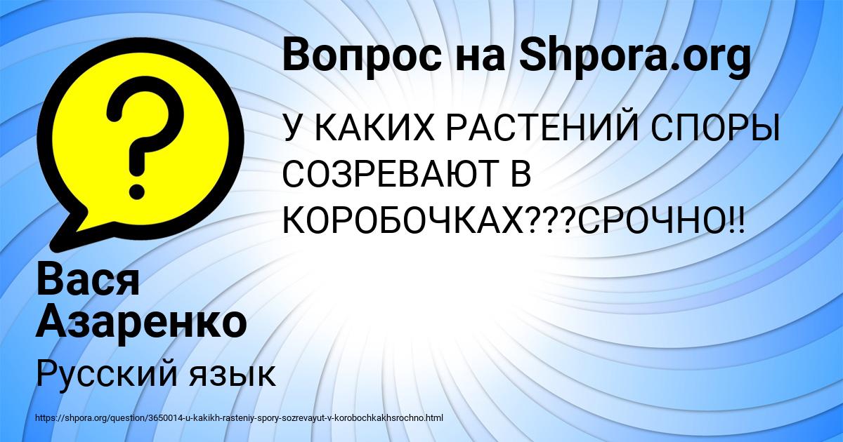 Картинка с текстом вопроса от пользователя Вася Азаренко