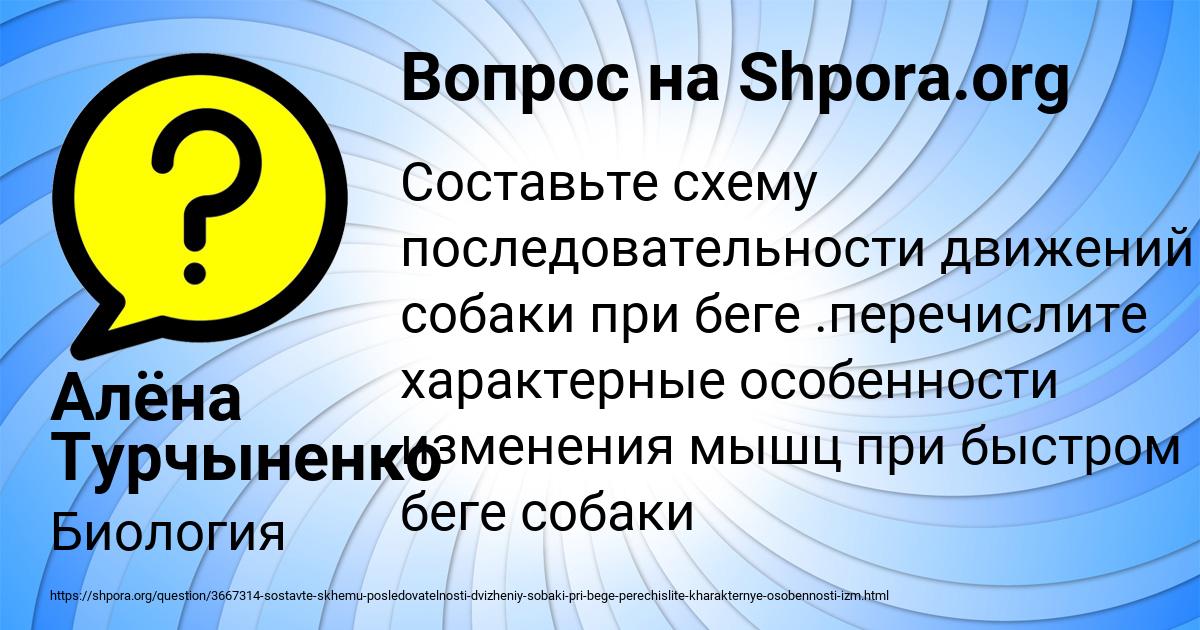 Картинка с текстом вопроса от пользователя Алёна Турчыненко