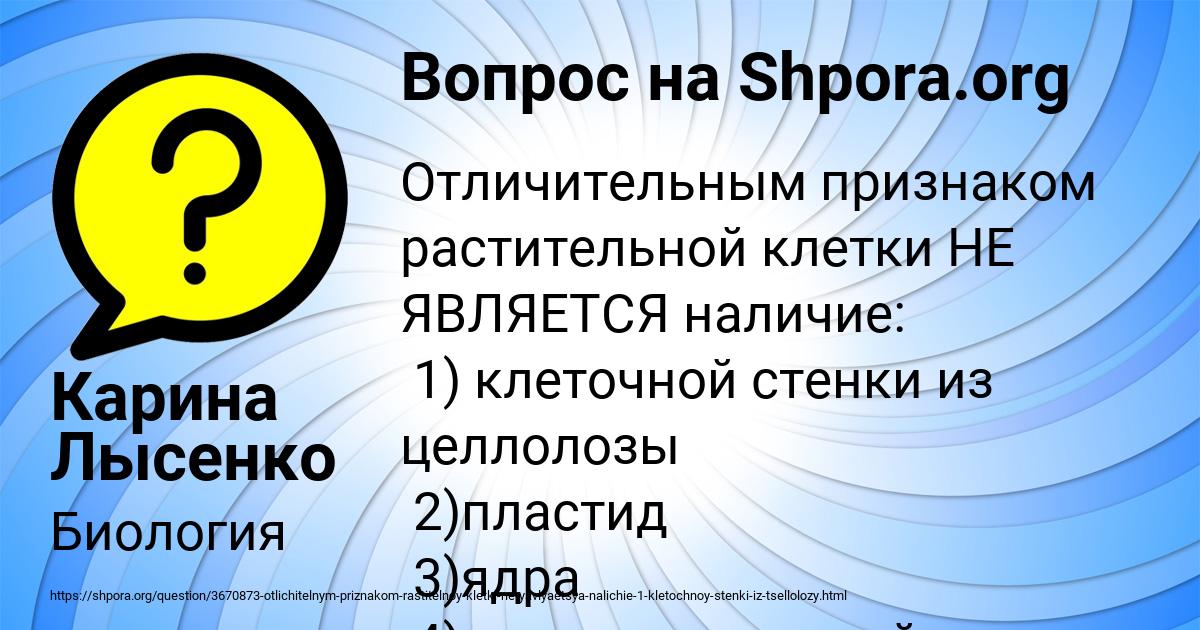 Картинка с текстом вопроса от пользователя Карина Лысенко