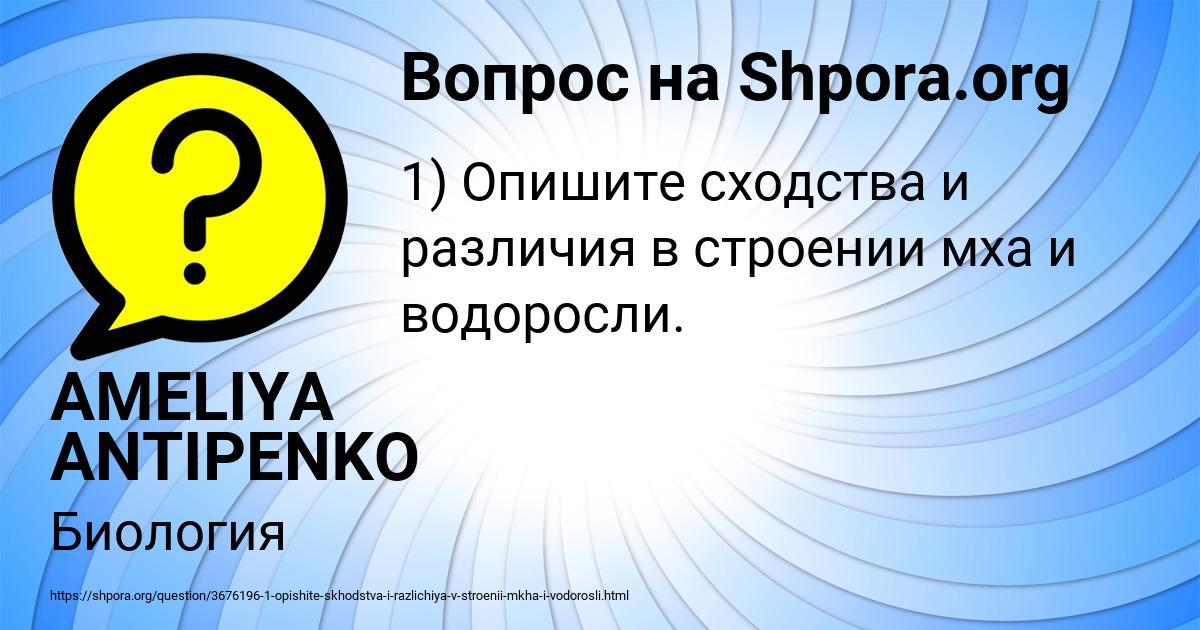 Картинка с текстом вопроса от пользователя AMELIYA ANTIPENKO
