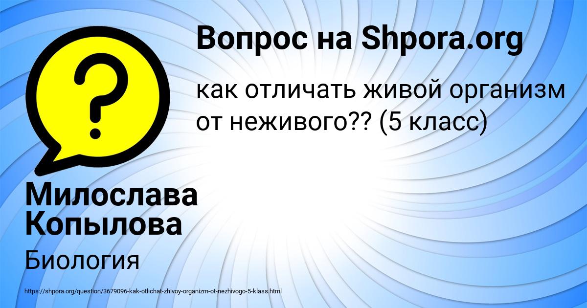 Картинка с текстом вопроса от пользователя Милослава Копылова