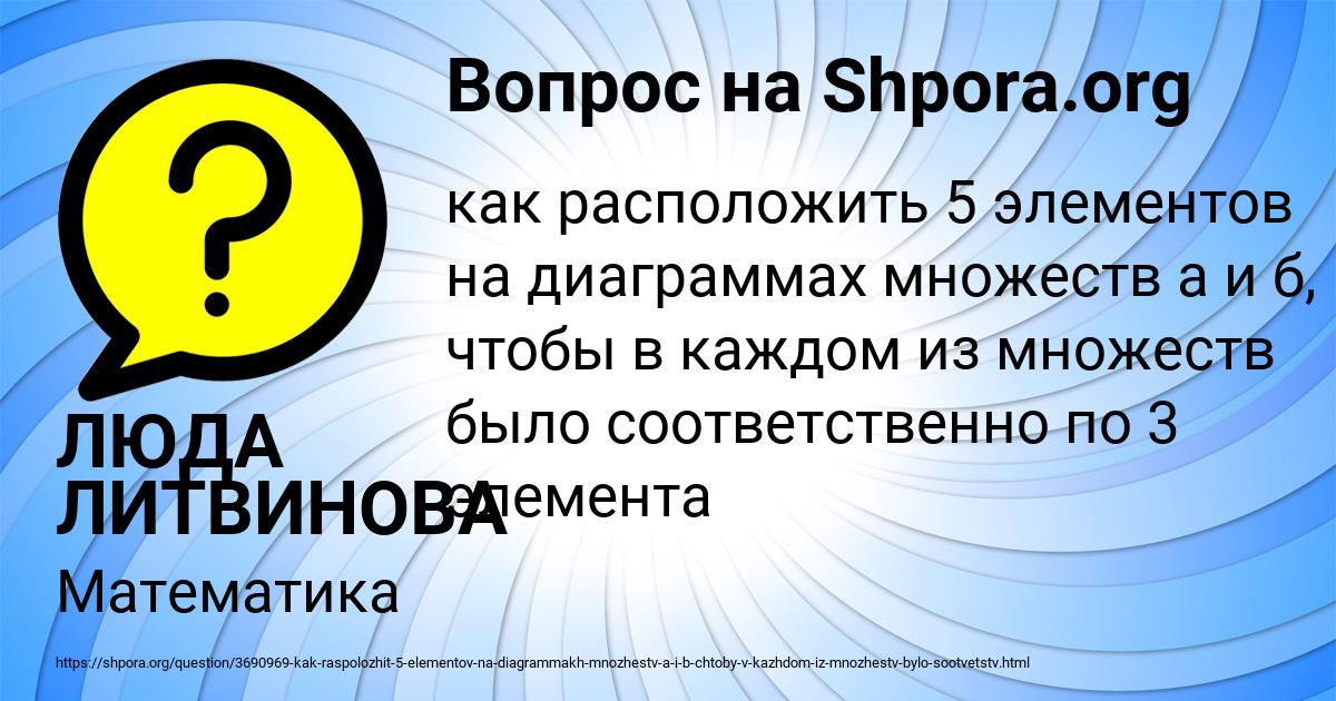 Картинка с текстом вопроса от пользователя ЛЮДА ЛИТВИНОВА