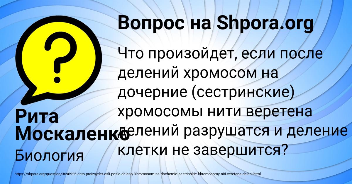 Картинка с текстом вопроса от пользователя Рита Москаленко