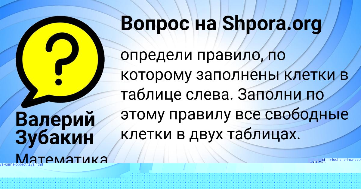 Картинка с текстом вопроса от пользователя ДЕНЯ ГОЛУБЦОВ