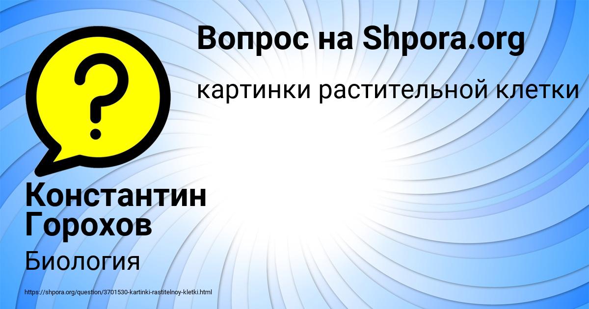 Картинка с текстом вопроса от пользователя Константин Горохов