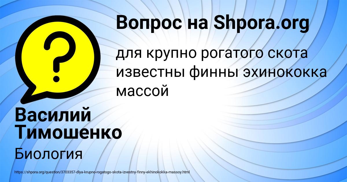 Картинка с текстом вопроса от пользователя Василий Тимошенко