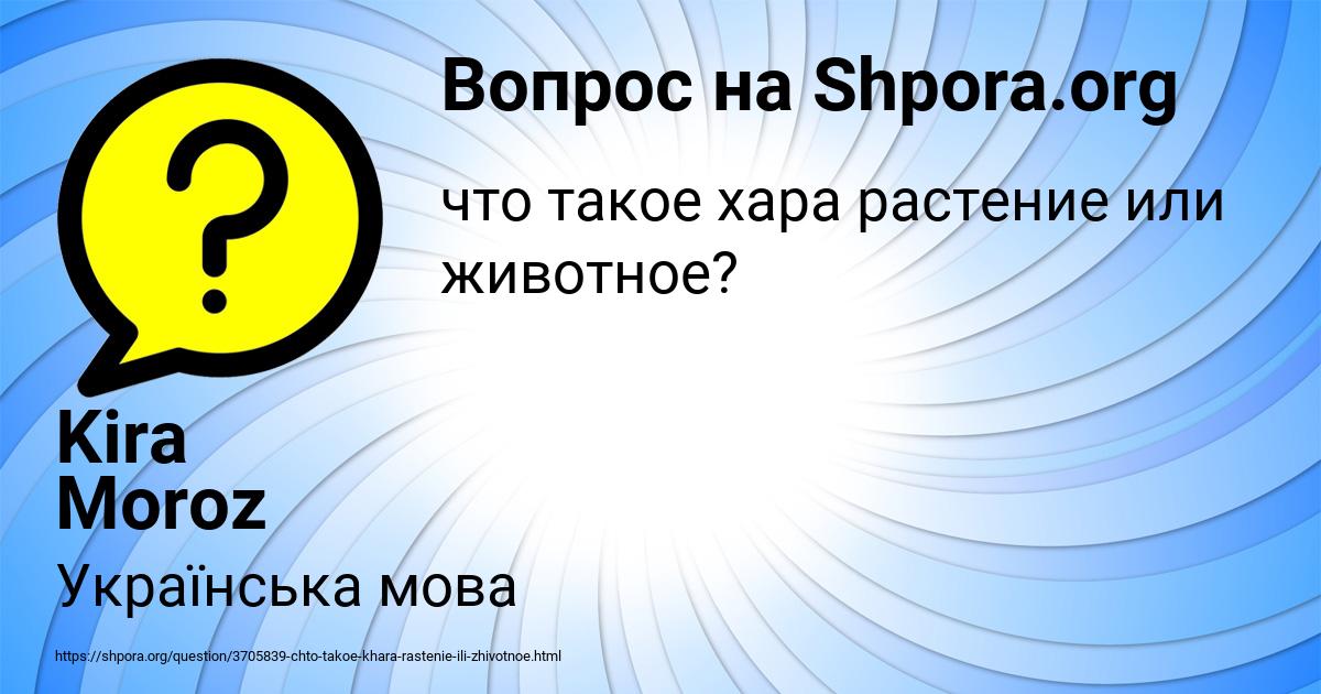 Картинка с текстом вопроса от пользователя Kira Moroz