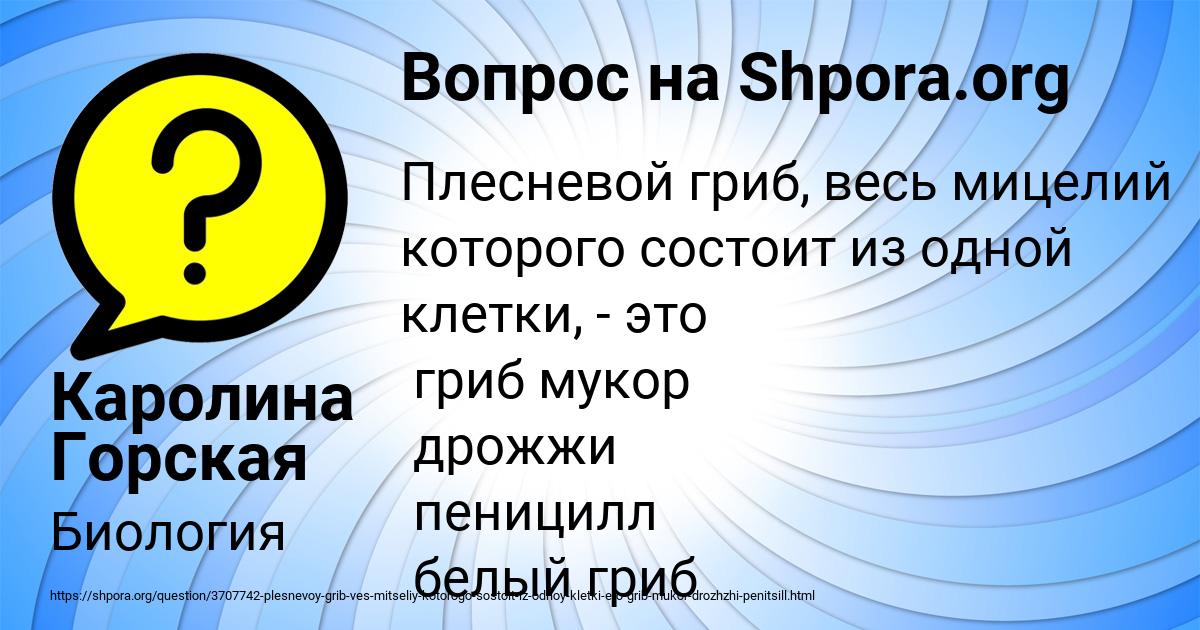 Картинка с текстом вопроса от пользователя Каролина Горская