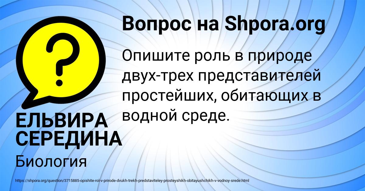 Картинка с текстом вопроса от пользователя ЕЛЬВИРА СЕРЕДИНА