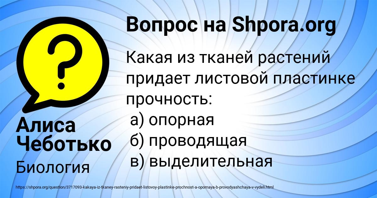 Картинка с текстом вопроса от пользователя Алиса Чеботько