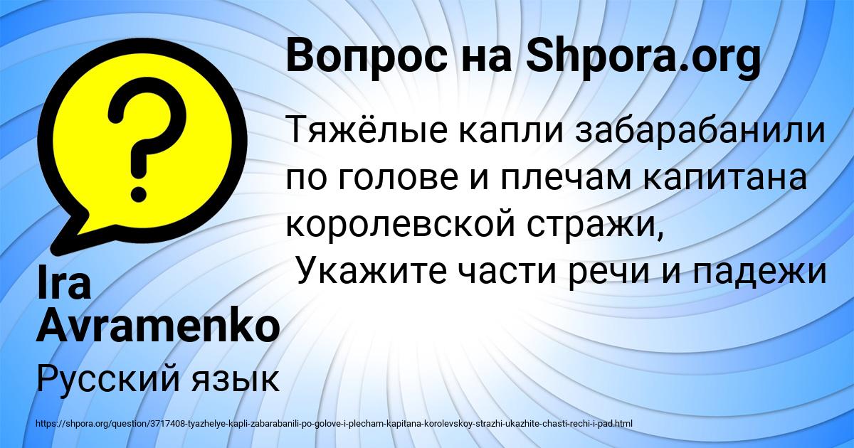 Картинка с текстом вопроса от пользователя Ira Avramenko