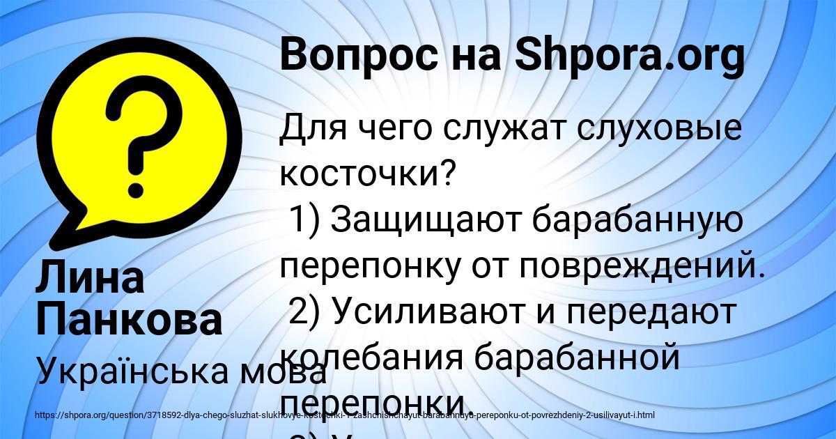 Картинка с текстом вопроса от пользователя Лина Панкова